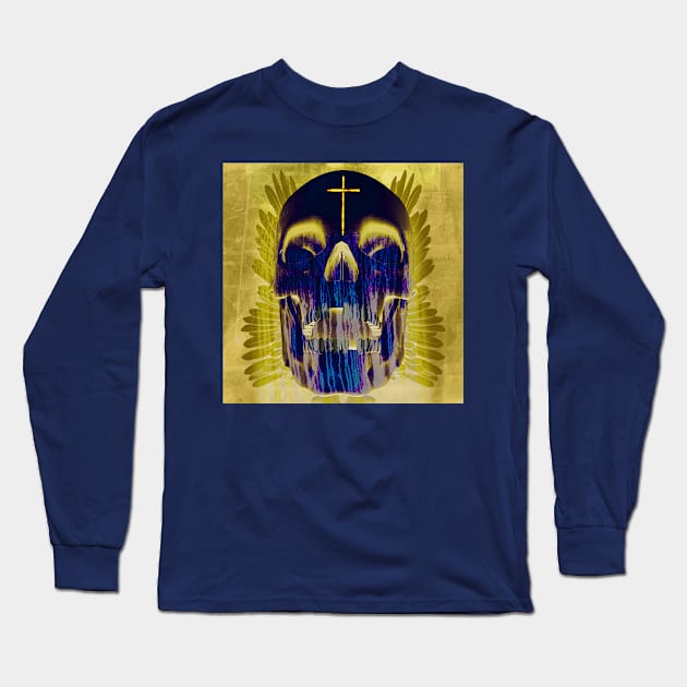 Spiritual art Skull Long Sleeve T-Shirt by rolffimages